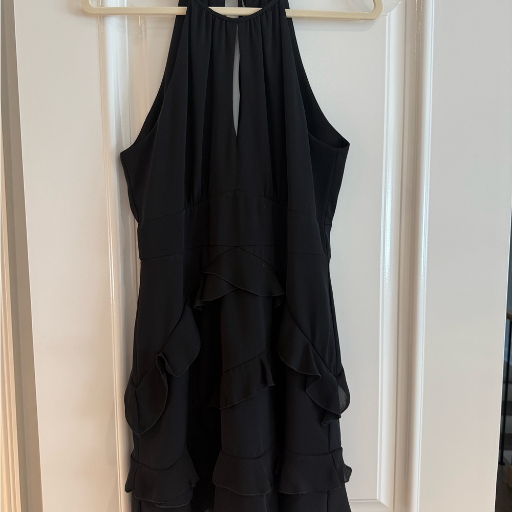 Parker Black Ruffled Halter Sundress